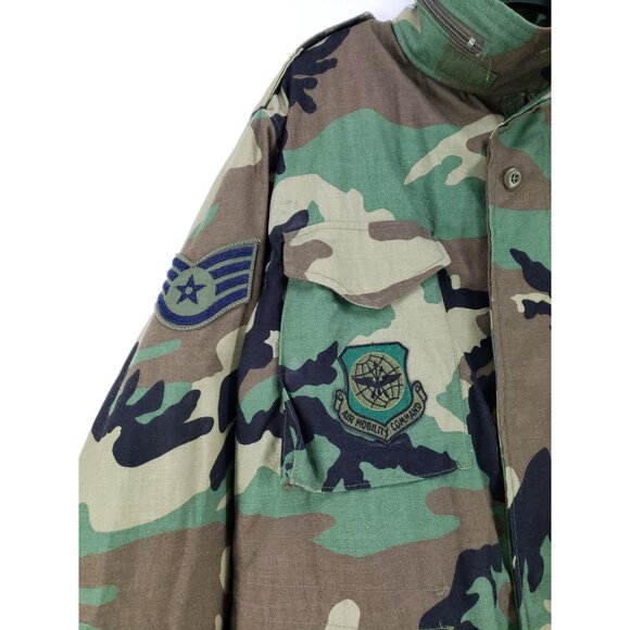 Cold Weather Field Coat Men's Size Medium Long Woodland Camouflage - Picture 7 of 9